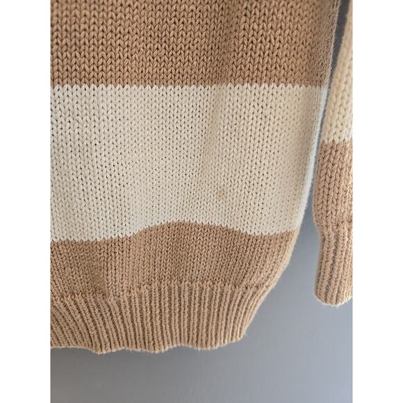 Vtg Michelle Stuart Crest Striped Dark Academia Cardigan Sweater Womans Large - Picture 5 of 8